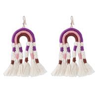 Fashion Colorful Fabric Tassel Earrings Wholesale Nihaojewelry sku image 3