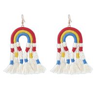 Fashion Colorful Fabric Tassel Earrings Wholesale Nihaojewelry sku image 4