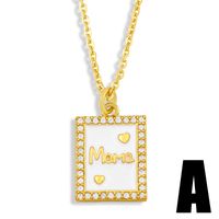 Fashion Square Heart-shape Copper Inlaid Zircon Necklace Wholesale sku image 1