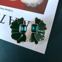 Fashion Geometric Flower Green Fan-shaped Earrings sku image 28