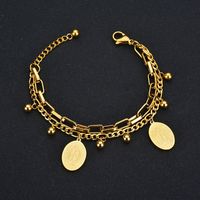 Fashion Geometric 304 Stainless Steel 18K Gold Plated No Inlaid Bracelets In Bulk sku image 9