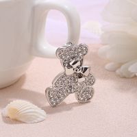Korea Bow Bear Alloy Diamond Brooch Wholesale Nihaojewelry sku image 1