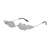 Fashion Flame Metal Frameless Sunglasses Wholesale sku image 6