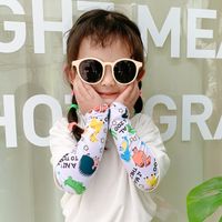 Children's Sunscreen Ice Silk Cute New Boys And Girls Outdoor Sleeves Animal Uv Protection Baby Ice Sleeves Wholesale Nihaojewelry sku image 20