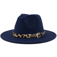 Fashion Leopard Belt Woolen Jazz Hat Wholesale Nihaojewelry sku image 14