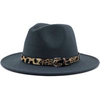 Fashion Leopard Belt Woolen Jazz Hat Wholesale Nihaojewelry sku image 17
