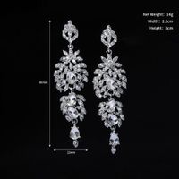 New Geometric Rhinestone Alloy Long Earrings Wholesale Nihaojewelry sku image 1