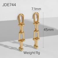 Nihaojewelry Großhandel Schmuck Einfache Kupfer Vergoldete Geometrische Ohrringe sku image 20