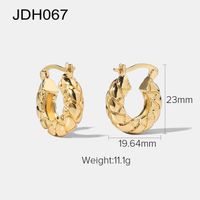 Nihaojewelry Großhandel Schmuck Einfache Kupfer Vergoldete Geometrische Ohrringe sku image 14
