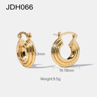 Nihaojewelry Großhandel Schmuck Einfache Kupfer Vergoldete Geometrische Ohrringe sku image 15