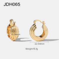 Nihaojewelry Großhandel Schmuck Einfache Kupfer Vergoldete Geometrische Ohrringe sku image 18