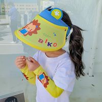 Children's Cartoon Empty Top Sunscreen Sun Hat Ice Sleeve Suit Uv Protection Hat sku image 7