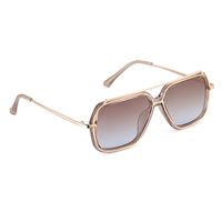 Fashion Wide Frame Metal Sunglasses Wholesale sku image 17