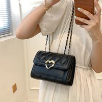 Wholesale Heart-shaped Buckle Messenger Shoulder Small Square Bag Nihaojewelry main image 3