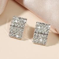 Pendientes De Diamantes De Imitación Cuadrados Geométricos Coreanos Al Por Mayor Nihaojewelry main image 1