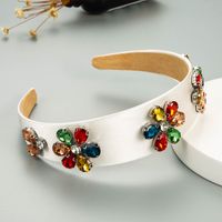 Retro Broad Brim Stained Glass Drill Headband Wholesale Nihaojewelry sku image 4