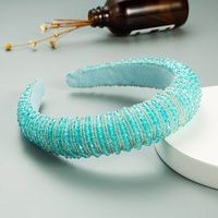 Bandeau En Cristal De Tissu De Couleur Unie De Mode En Gros Nihaojewelry sku image 1