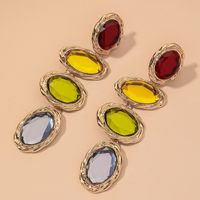 Colored Diamond Long Earrings sku image 3