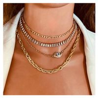 Vintage Eye Pendant Diamond Claw Chain Multi-layer Necklace Wholesale Nihaojewelry main image 2