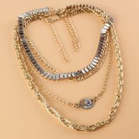 Vintage Eye Pendant Diamond Claw Chain Multi-layer Necklace Wholesale Nihaojewelry main image 5