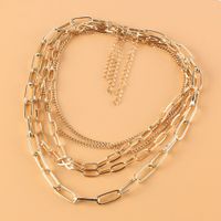 Retro Multilayer Alloy Chain Necklace Wholesale Nihaojewelry main image 5