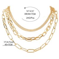 Retro Multilayer Alloy Chain Necklace Wholesale Nihaojewelry main image 6