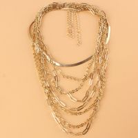 Retro Multi-layer Geometric Chain Necklace Wholesale Nihaojewelry main image 4