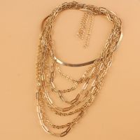 Retro Multi-layer Geometric Chain Necklace Wholesale Nihaojewelry main image 5