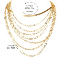 Retro Multi-layer Geometric Chain Necklace Wholesale Nihaojewelry main image 6