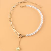 Retro-legierung Perle Spleißen Kette Shell Anhänger Halskette Großhandel Nihaojewelry main image 4