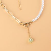 Collier Pendentif En Coquille De Chaîne D&#39;épissage De Perles En Alliage Rétro En Gros Nihaojewelry main image 5