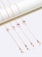 Simple Two-piece Pearl Pineapple Copper Glasses Chain Wholesale Nihaojewelry main image 4