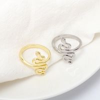 Retro Fashion Solid Color Winding Snake-shaped Ring Wholesale Nihaojewelry main image 3