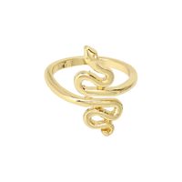 Retro Fashion Solid Color Winding Snake-shaped Ring Wholesale Nihaojewelry main image 6