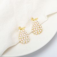 Wholesale Jewelry Pear Shape Pearl Stud Earrings Nihaojewelry main image 3