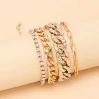 Wholesale Jewelry Multi-layer Thick Chain Copper Bracelet Set Nihaojewelry main image 4