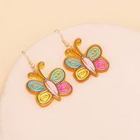 Wholesale Jewelry Cute Cartoon Color Butterfly Pendant Earrings Nihaojewelry main image 5