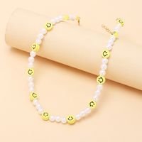Bohemian Pearl Smiley Face Soft Ceramic Necklace Wholesale Nihaojewelry main image 5