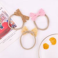 Wholesale Pure Color Lace Bow Children Hairband Nihaojewelry main image 6