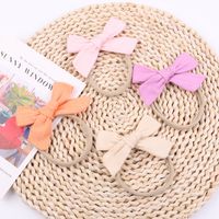 Wholesale Solid Color Bowknot Children's Hairband Nihaojewelry main image 6
