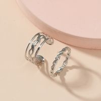 Fashion Simple Woven Twist 8-shaped Opening Adjustable Ring Wholesale Nihaojewelry main image 3
