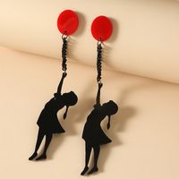 Wholesale Jewelry Cartoon Balloon Girl Pendant Earrings Nihaojewelry main image 4