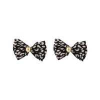 Wholesale Jewelry Fabric Leopard Bow Pendant Earrings Nihaojewelry main image 6