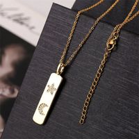 Simple Copper Inlaid Zirconium Star Moon Necklace Wholesale Nihaojewelry main image 1