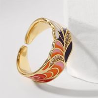 Korean Copper Inlaid Zirconium Dripping Open Creative Color Ring Wholesale Nihaojewelry main image 4