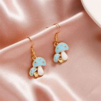 Europe And America Creative Fun Mushroom Earrings For Women Ins Style Cute Colorful Oil Necklace Small Mushroom Earrings Earrings Popular Sale main image 4