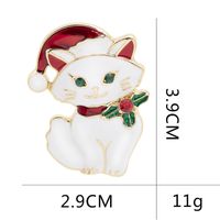Wholesale Jewelry Christmas Cute Dripping Oil Cat Brooch Nihaojewelry main image 6