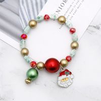 Großhandel Schmuck Weihnachten Schneemann Weihnachtsmann Anhänger Farbe Perlen Armband Nihaojewelry main image 6