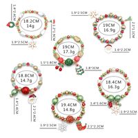 Großhandel Schmuck Weihnachten Schneemann Weihnachtsmann Anhänger Farbe Perlen Armband Nihaojewelry main image 4