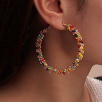 Fashion Beads Round Bohemian Big Earrings Wholesale Nihaojewelry main image 6